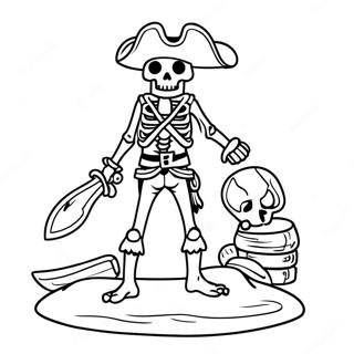 Pirate Skeleton Coloring Page 44172-35418