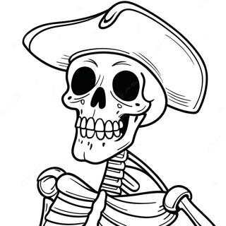 Fearsome Pirate Skeleton Coloring Page 44173-35424