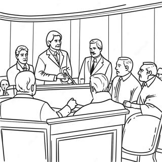 Fun Courtroom Scene Coloring Page 44183-35434