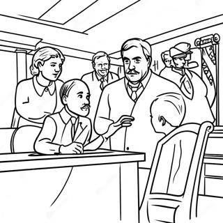 Fun Courtroom Scene Coloring Page 44183-35435