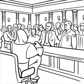 Fun Courtroom Scene Coloring Page 44183-35436