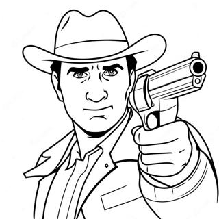 Eli Shane With Blaster Coloring Page 44193-35437