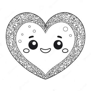 Cute Heart Emoji With Sparkles Coloring Page 44203-35445