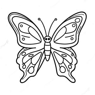 Butterfly Rainbow Coloring Page 4421-3703