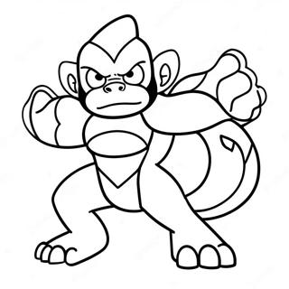 Fiery Infernape Battle Pose Coloring Page 44223-35464