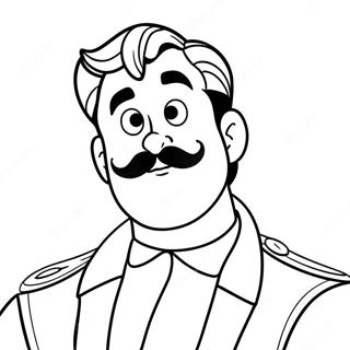 Gaston With His Iconic Mustache Coloring Page 44293-35514