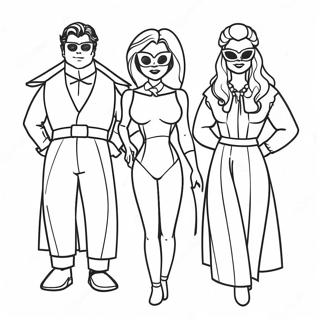 Wandavision Characters In Colorful Costumes Coloring Page 44313-35530