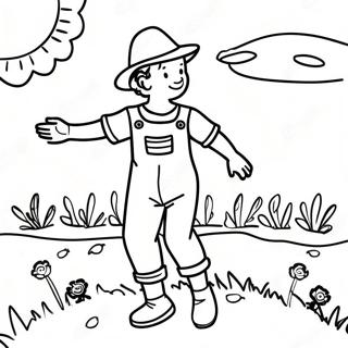 Colorful Sower Spreading Seeds Coloring Page 44323-35543