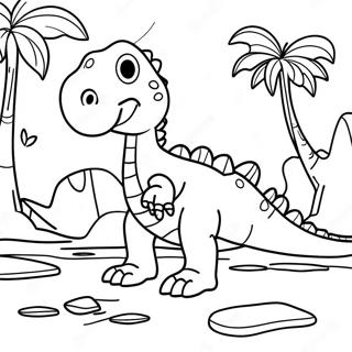 Exciting Dinosaur Exhibit Coloring Page 44373-35577