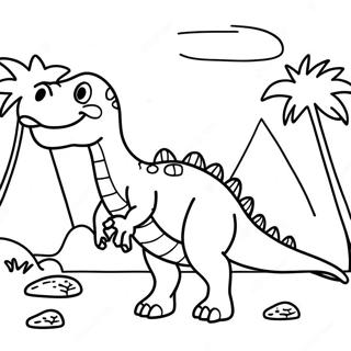 Exciting Dinosaur Exhibit Coloring Page 44373-35578