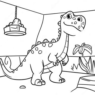 Exciting Dinosaur Exhibit Coloring Page 44373-35580