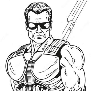 Terminator In Action Coloring Page 44393-35642