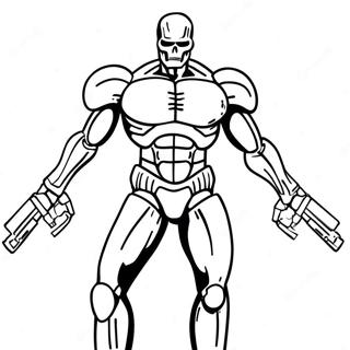 Terminator In Action Coloring Page 44393-35643