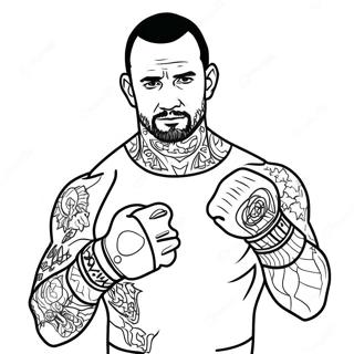 Cm Punk Coloring Pages