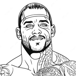 Cm Punk Coloring Page 44412-35604