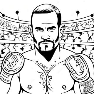 Cm Punk In The Ring Coloring Page 44413-35608