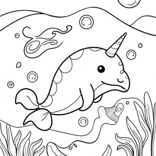 Narwhal Coloring Page 4441-3718