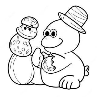 Grover With Cookie Monster Coloring Page 44433-35622