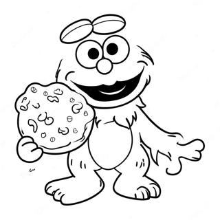 Grover With Cookie Monster Coloring Page 44433-35624