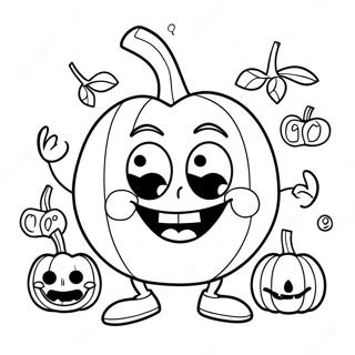 Spongebob With A Pumpkin Coloring Page 44453-35637