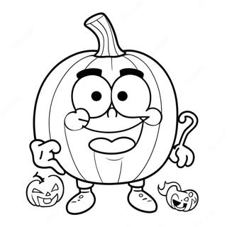 Spongebob With A Pumpkin Coloring Page 44453-35639