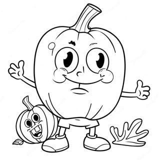 Spongebob With A Pumpkin Coloring Page 44453-35640