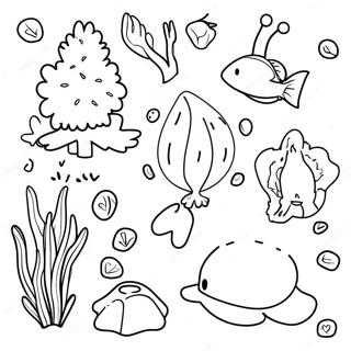 Colorful Living Things In Nature Coloring Page 44493-35674