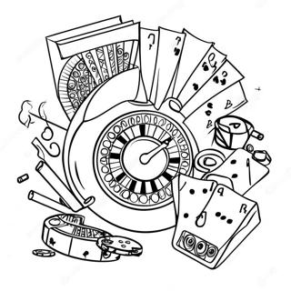 Casino Coloring Pages