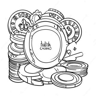 Casino Themed Coloring Page 44502-35682