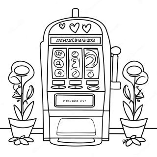 Colorful Slot Machine Coloring Page 44503-35680