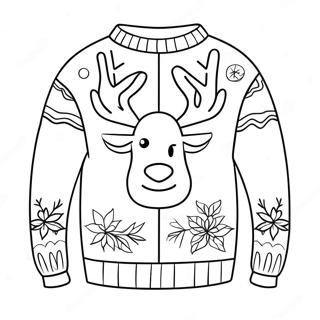 Ugly Christmas Sweater Coloring Pages