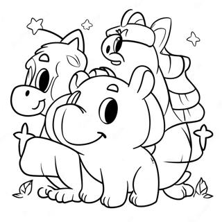 Cute Dave And Ava With Friends Coloring Page 44523-35697