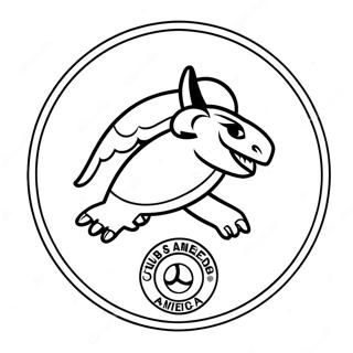 Club America Mascot Coloring Page 44603-35762