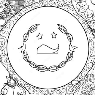 Honduras National Flag Coloring Page 44612-35768