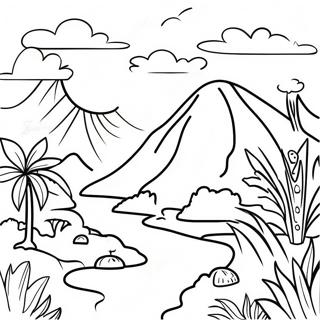 Colorful Honduras Landscape Coloring Page 44613-35770