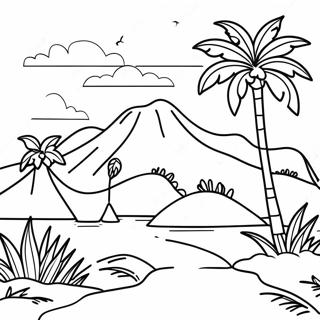 Colorful Honduras Landscape Coloring Page 44613-35771