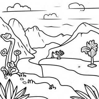 Colorful Honduras Landscape Coloring Page 44613-35772