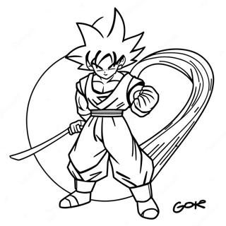 Goku Black With Scythe Coloring Page 4462-3737