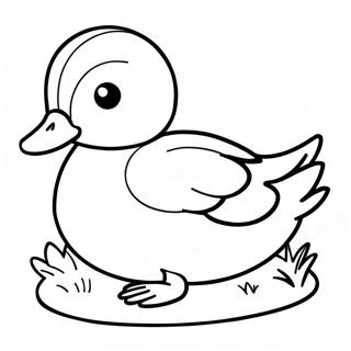 Cute Mallard Duckling Coloring Page 44633-35785