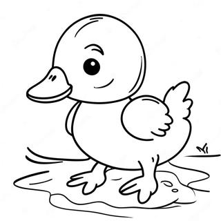 Cute Mallard Duckling Coloring Page 44633-35788