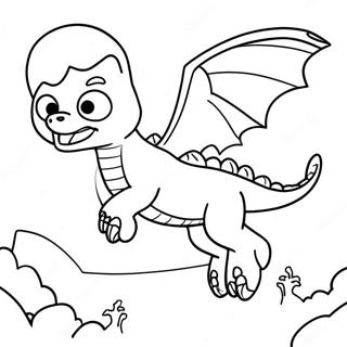 Moon Girl Flying With Devil Dinosaur Coloring Page 44663-35809