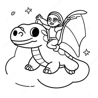 Moon Girl Flying With Devil Dinosaur Coloring Page 44663-35811