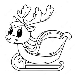 Santa Sleigh And Reindeer Coloring Page 44672-35816