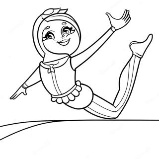 Barbie Gymnastics Coloring Pages