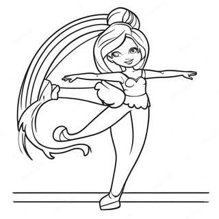 Barbie Gymnastics Coloring Page 44692-35834