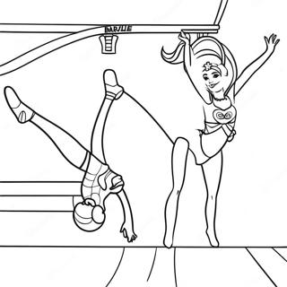 Barbie Gymnastics Coloring Page 44692-35835