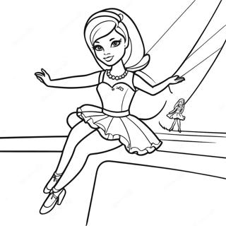 Barbie Gymnastics Coloring Pages