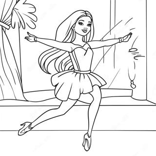 Barbie Performing A Split Coloring Page 44693-35831