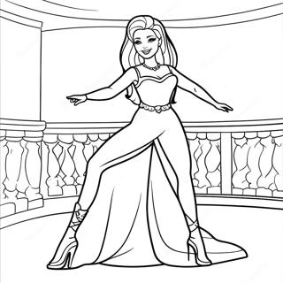 Barbie Performing A Split Coloring Page 44693-35832