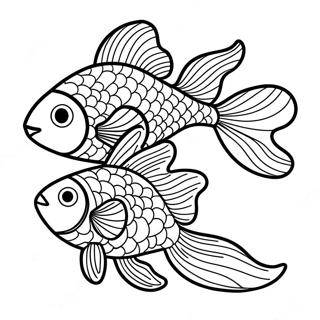 Goldfish Swim School Coloring Page 44702-35840